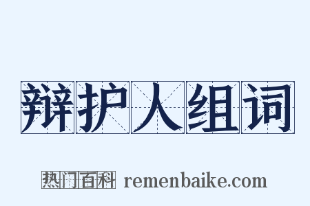辩护人组词是什么意思的图片